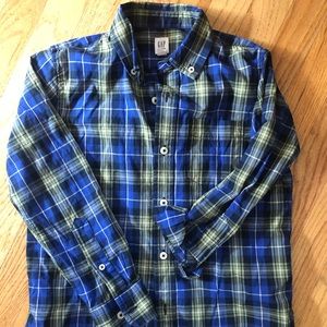 Gap Kids boys size 8 plaid long sleeve button down